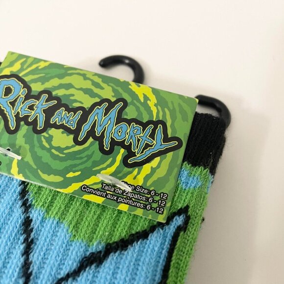 Rick and Morty Socks Shoe Size 6-12 Adult Swim - Picture 3 of 13
